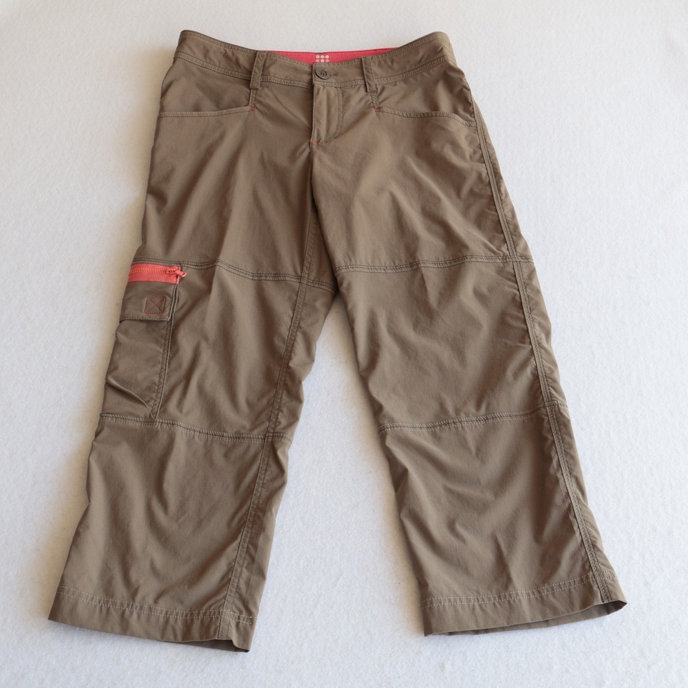 Title Nine Trail Mix Cargo Capri Pants Camping Hiking Outdoor Size 4 Nylon